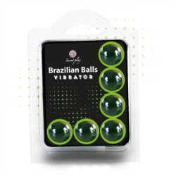 Lubricējošas Bumbiņas Brazilian Balls Shock Vibratora Efekts 6 X 4Gr