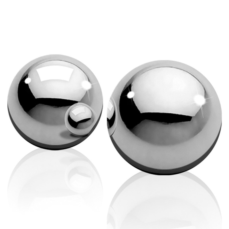 Boules de Geisha Ben Wa Balls Heavy Weight Ouch! Argentées Boules de Geisha Ben Wa Balls Heavy Weight Ouch! Argentées