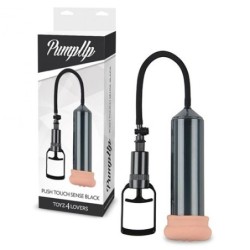 Pumpe til penis med Push Touch Sense masturbator, sort