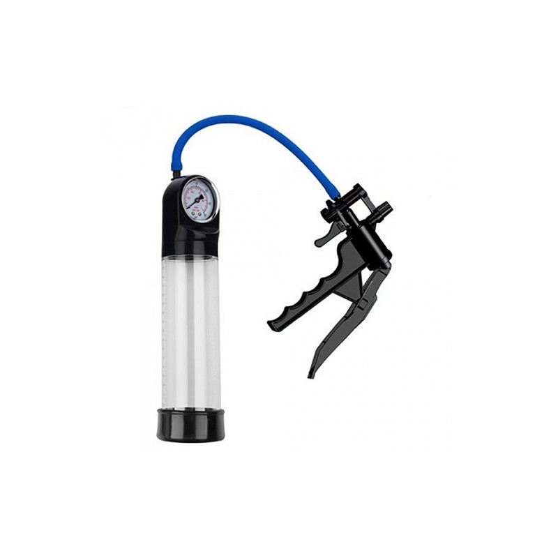 Pompa per Pene con Misuratore Pressure Touch Gun Trasparente
