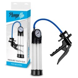 Pompa per Pene con Misuratore Pressure Touch Gun Trasparente