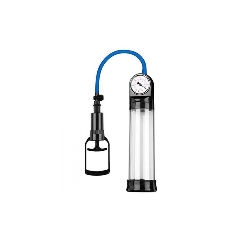Pompa per Pene con Misuratore Pressure Touch Push Trasparente