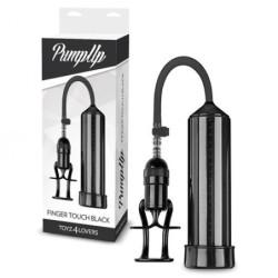 Pompa per Pene con Righello Finger Touch Nera