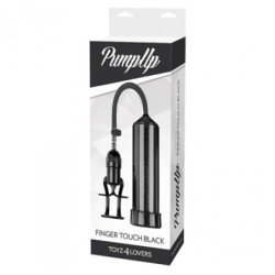 Pompa per Pene con Righello Finger Touch Nera