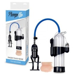 Pompă Peniană Vibratoare Cu Masturbator Finger Touch Sense Transparentă