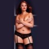 Boxers with Opening and Suspender 3122 Baci Negros 40 L