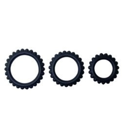 Titan Sæt 3 Stk. Penisring Sort 2,8 + 2,4 + 1,9 Cm
