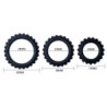 Titan Set 3 Pcs varpos žiedų rinkinys, juodas, 2,8 + 2,4 + 1,9 cm