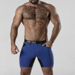 Pantalon Court Zahones 5 Pocket Chap Short Bleu Locker Gear 36 S