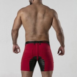 Kurze Chaps-Hose mit 5 Taschen Rot Locker Gear 40 L