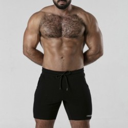 Kurze Hose Seitenstreifen Short Weiß Locker Gear 38 M