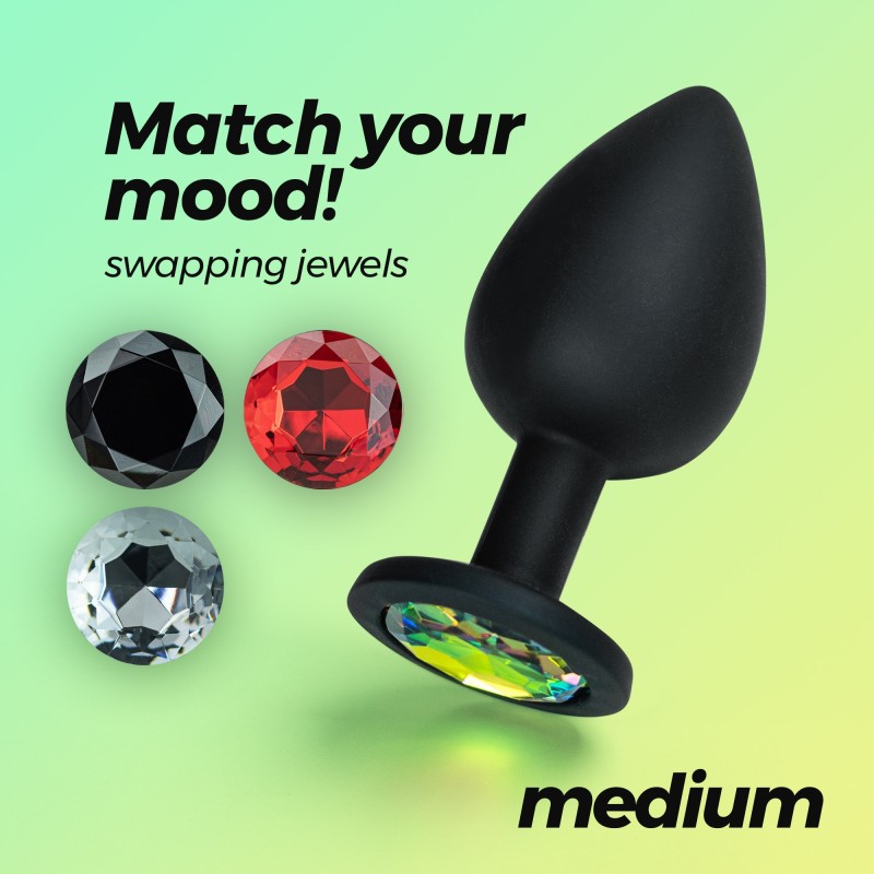 Camileo Plug Anal Medium med 4 utbytbara juveler Crushious