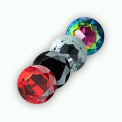 Camileo Plug Anal Moyen Avec 4 Joyaux Interchangeables Crushious