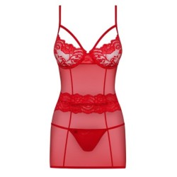 Babydoll Set met String 829-Che Obsessive Rood 40-42 L/XL