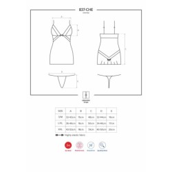 Babydoll och Tanga 837-Che Obsessive Svart 40-42 L/XL