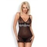 Babydoll set met string 840-Che Obsessive Zwart 40-42 L/XL
