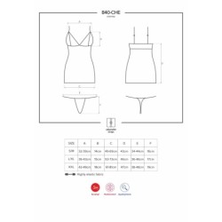 Babydoll set met string 840-Che Obsessive Zwart 40-42 L/XL