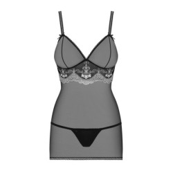 Babydoll set met string 840-Che Obsessive Zwart 40-42 L/XL