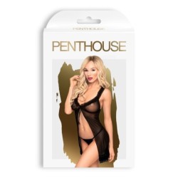 Babydoll & Thong After Sunset Penthouse Black 40-42 L/XL