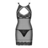Babydoll ja stringid Allastia Obsessive Must 40-42 L/XL