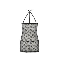 Nėriniuotas juodas Azalijos erotinės linijos aistros komplektas: liemenėlė ir stringai 40-42 L/XL