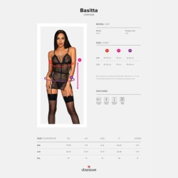 Musta Obsessive Basitta pikkuhousut ja stringit 40-42 L/XL
