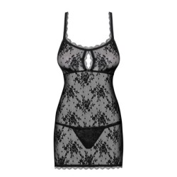 Babydoll Et String Behindy Obsessive Noir 40-42 L/XL