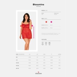 Babydoll En String Blossmina Maat Queen Obsessive 52-54 6XL/7XL
