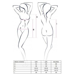 Čierny set Babydoll a tangá Brida Passion 40-42 L/XL