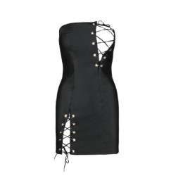 Babydoll Et String Celin Noir Taille Queen Passion 52-54 6XL/7XL