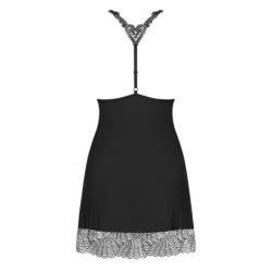 Obsessive Chiccanta musta värvi pitsiline pesukomplekt, stringid, suuruses 40-42 L/XL