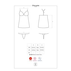 Obsessive Chiccanta musta värvi pitsiline pesukomplekt, stringid, suuruses 40-42 L/XL