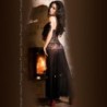 Babydoll ja Cr-3471 stringit, musta, 42, XL