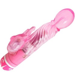 Vibrador Multivelocidades com Estimulador Rosa