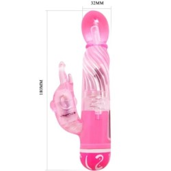 Vibrator Multiviteză Cu Stimulator Roz