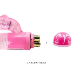 Vibrador Multivelocidades com Estimulador Rosa