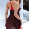 Babydoll a tanga Cr-4459 Černá a červená 36 S