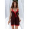 Babydoll A Tanga Cr-4459 Černá A Červená 38 M