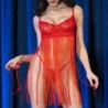 Babydoll Set & String Cr-4496 Rood Chilirose 40-42 L/XL