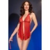 Neckholder mit String Cr-4695 Rot Chilirose 40-42 L/XL