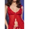 Babydoll Et String Cr-4696 Rouge Chilirose 36-38 S/M