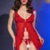 Babydoll In Tangice Cr-4696 Rdeča Chilirose 40-42 L/XL