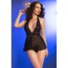 Babydoll ja stringit Cr-4720 Musta Chilirose 40 L