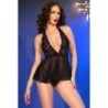 Babydoll ja stringit Cr-4720 Musta Chilirose 40 L
