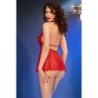 Babydoll ja Cr-4720 stringit Punainen Chilirose 40 L
