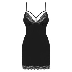 Babydoll og G-streng Diyosa Obsessive Sort 44 XXL