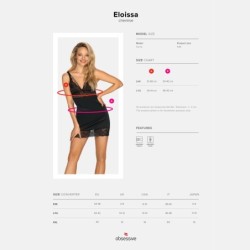 Babydoll ja stringit Eloissa Obsessive 40-42 L/XL