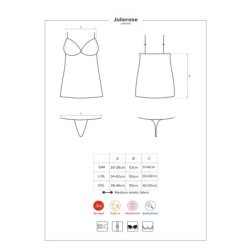 Jolierose Obsessive punane pesukomplekt, püksikud ja stringid, suurus 40-42 L/XL