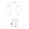 Jolierose Obsessive sarkana 40-42 L/XL stringi un rotaļlieta "Babydoll"
