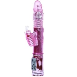 Polnilni Vibrator z Rotacijo in Stimulatorjem Throbbing Butterf
